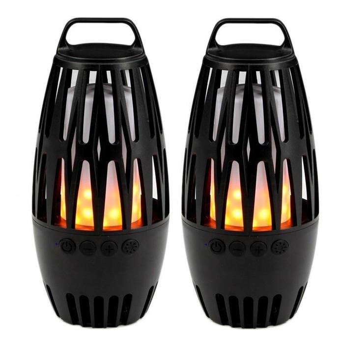 2-Pack: Bluetooth Speaker Set LED Table Lamp Tiki Torch Speaker with Animation Speakers - DailySale