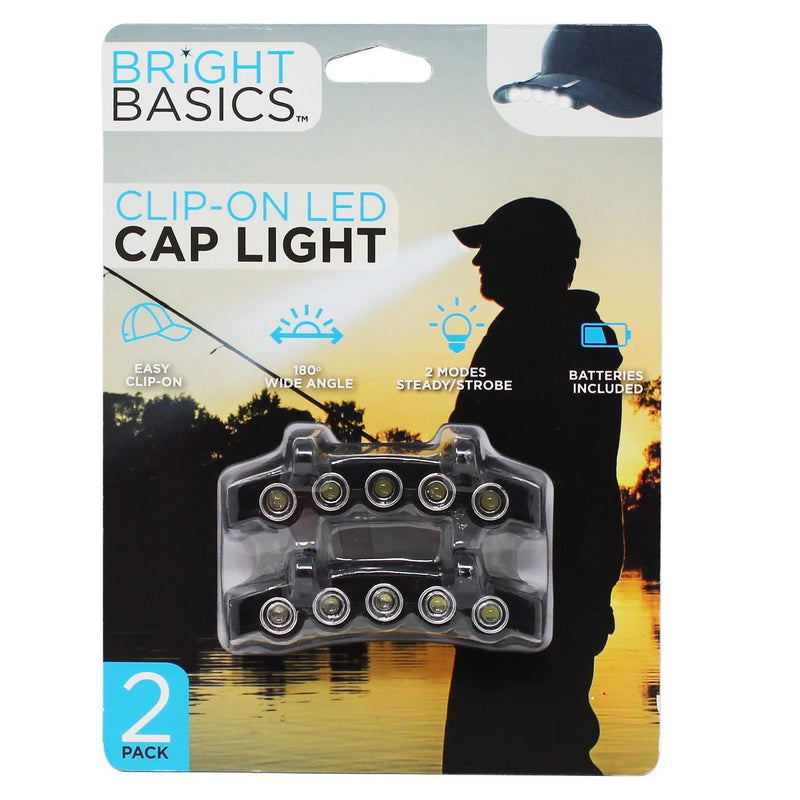 2-Pack: Bright Basics Clip-On LED Hat Lights Sports & Outdoors - DailySale