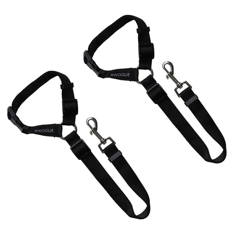 2-Pack: Bwogue Dog and Cat Safety Seat Belt Pet Supplies Black - DailySale