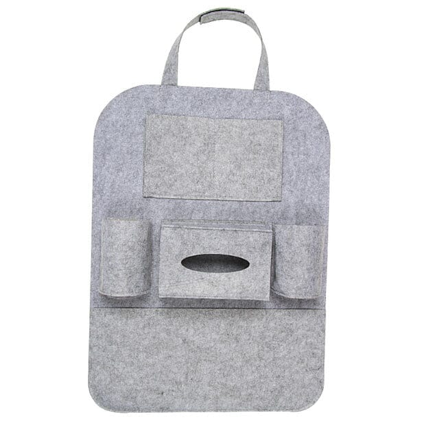 2-Pack: Car Seat Back Storage Bag Multifunctional Adjustable Backseat Storage Bag Automotive Light Gray - DailySale