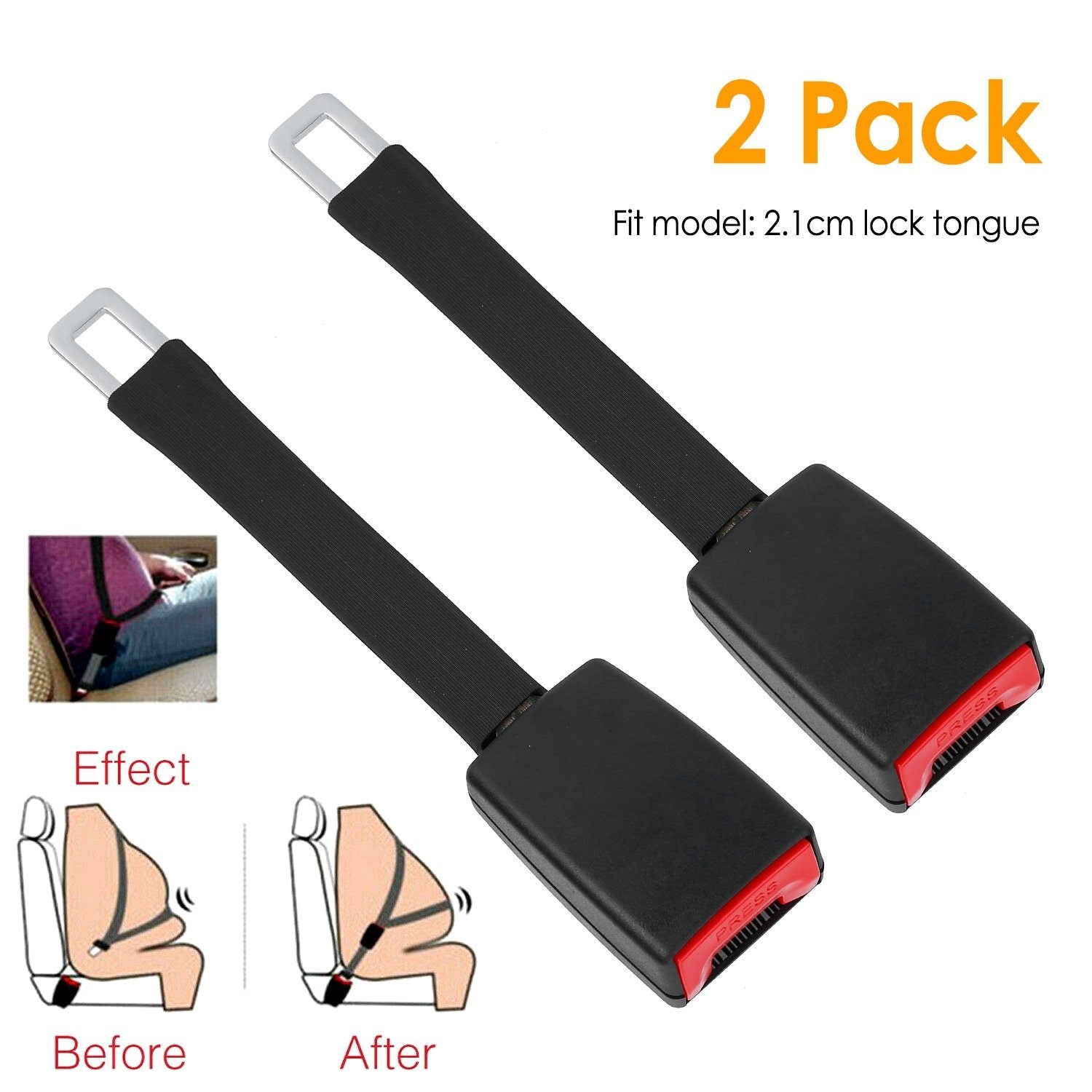 2-Pack: Car Seat Belt Extender Automotive - DailySale