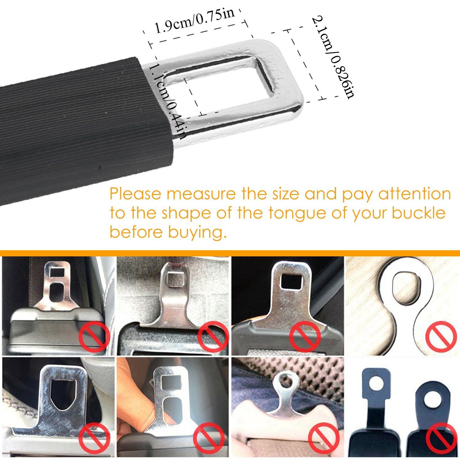 2-Pack: Car Seat Belt Extender Automotive - DailySale