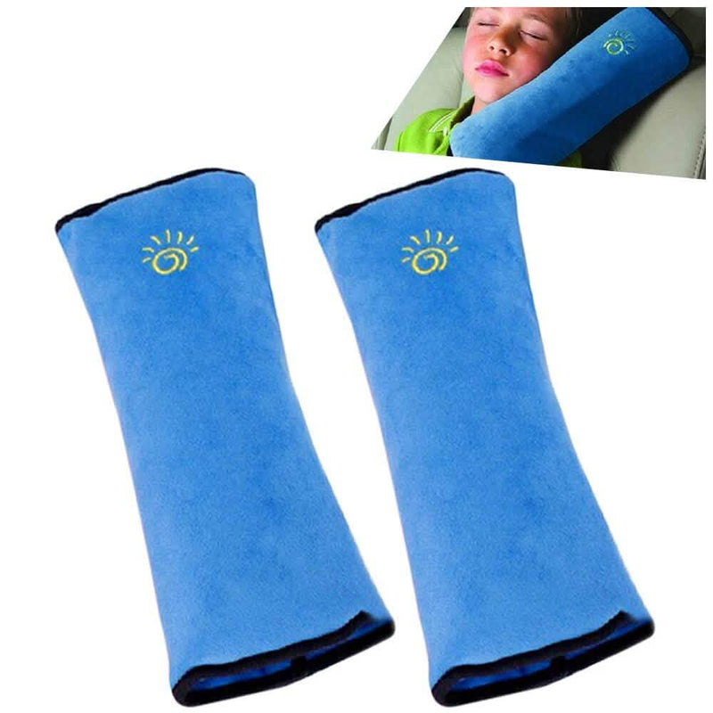 2-Pack: Car Seat Pillow Neck Rest for Kids Automotive Blue - DailySale