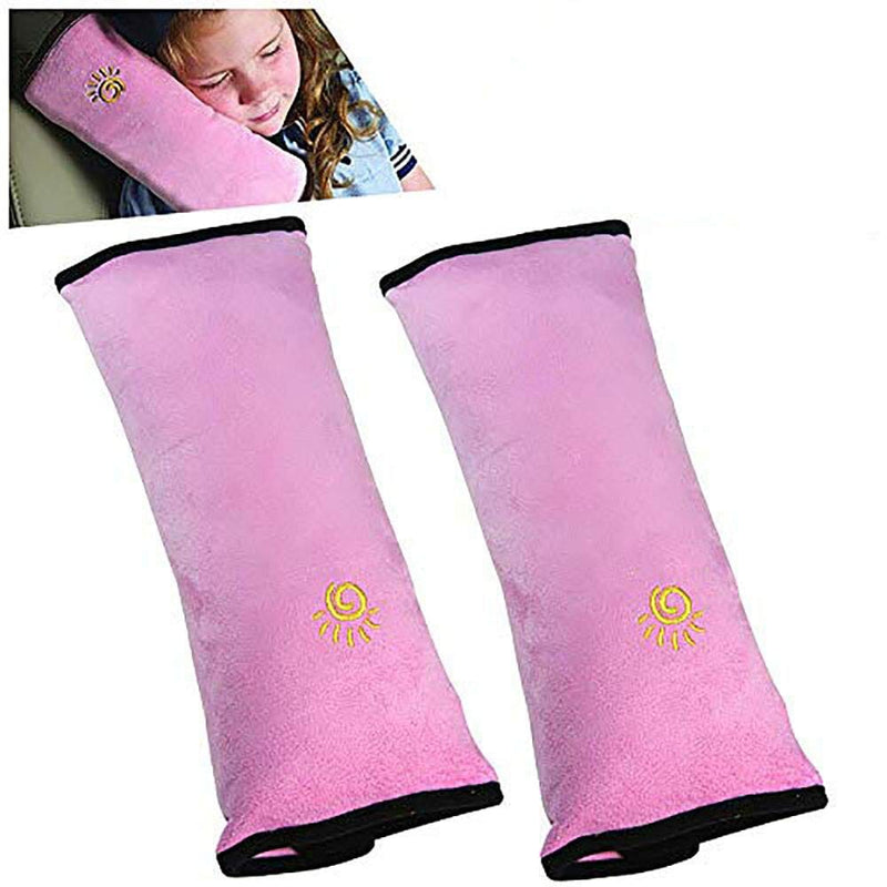 2-Pack: Car Seat Pillow Neck Rest for Kids Automotive Pink - DailySale