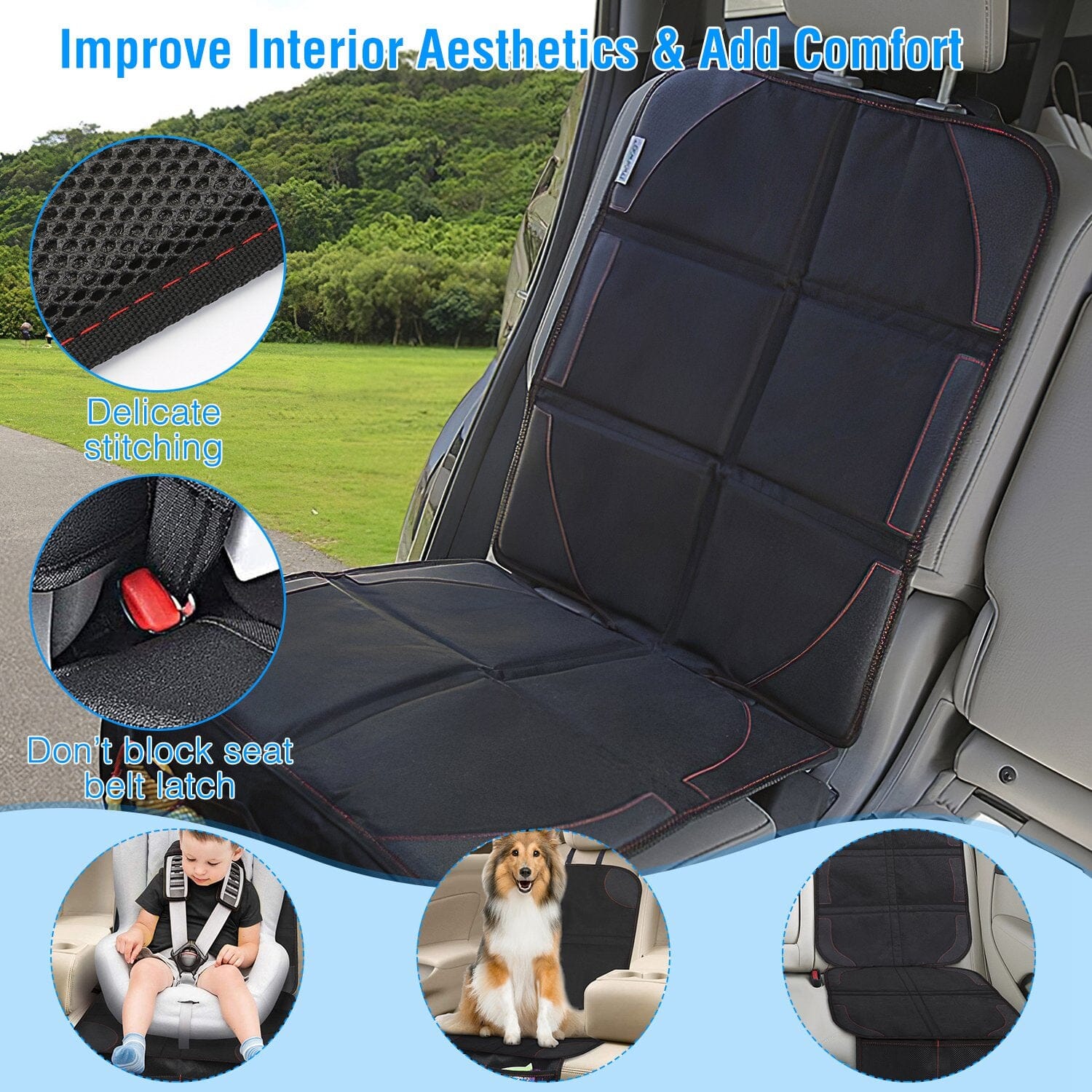 2-Pack: Car Seat Protector Cushion Mat Pad Automotive - DailySale