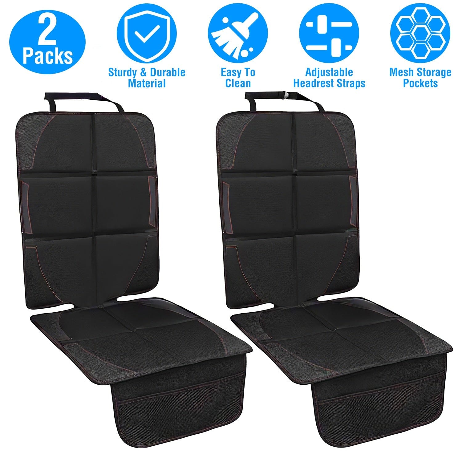 2-Pack: Car Seat Protector Cushion Mat Pad Automotive - DailySale