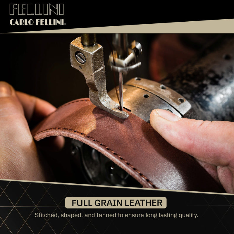 2-Pack: Carlo Fellini Men's Ratchet Belt Genuine Leather Belt Men's Shoes & Accessories - DailySale
