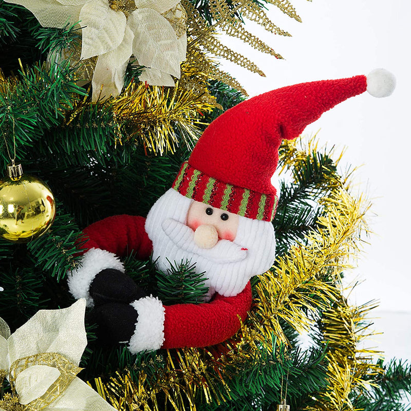 2-Pack: Christmas Curtain Buckle Doll Santa & Snowman Holiday Decor & Apparel - DailySale