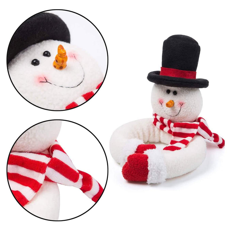 2-Pack: Christmas Curtain Buckle Doll Santa & Snowman Holiday Decor & Apparel - DailySale