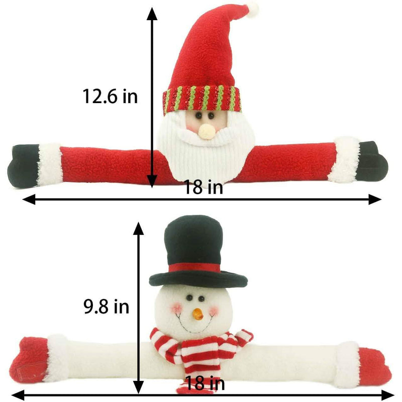 2-Pack: Christmas Curtain Buckle Doll Santa & Snowman Holiday Decor & Apparel - DailySale