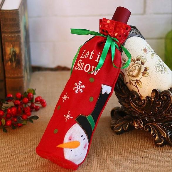 2-Pack: Christmas Decorations Red Wine Bag Holiday Decor & Apparel Red - DailySale