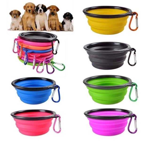 2-Pack: Collapsible Food Water Travel Bowl Pet Supplies - DailySale