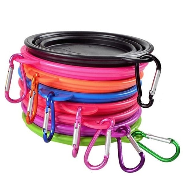 2-Pack: Collapsible Food Water Travel Bowl Pet Supplies - DailySale
