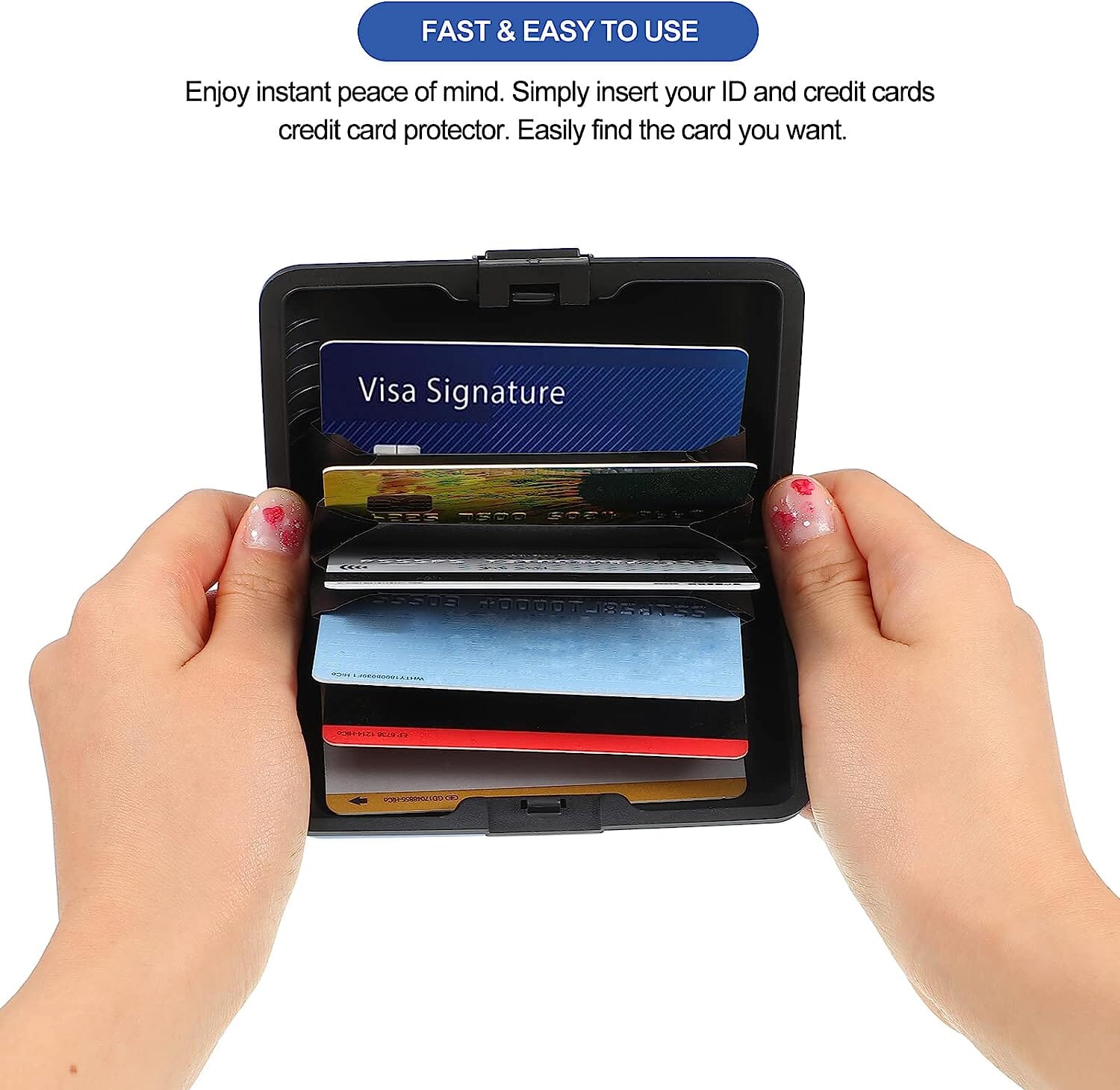 Credit Card Holder Slim Mini RFID Blocking Card Protector Business Card Case  US