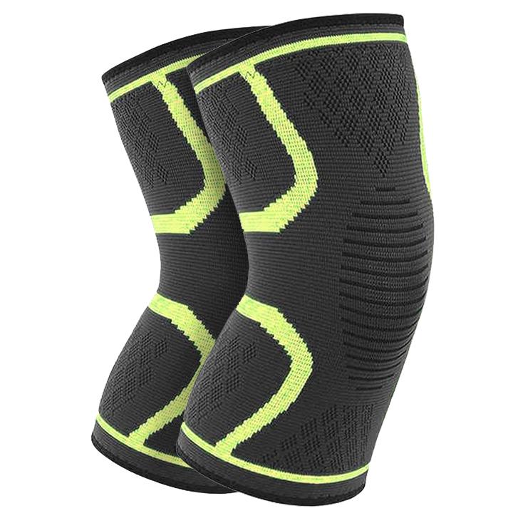 2-Pack: DCF Knee Compression Sleeve Support Sports & Outdoors S Green - DailySale