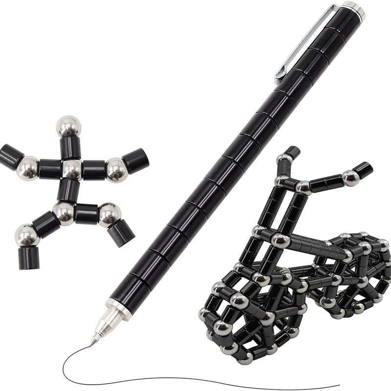 2-Pack: Decompression Magnet Metal Pen Wellness Black - DailySale