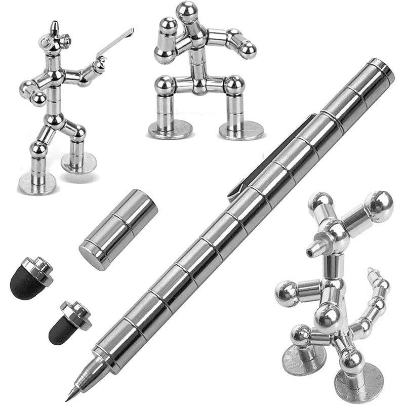 2-Pack: Decompression Magnet Metal Pen Wellness Silver - DailySale