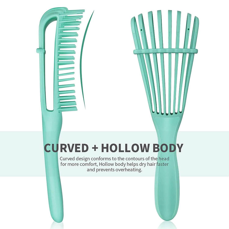 2-Pack: Detangler Brush for Curly Hair, Afro Textured 3a to 4c Kinky Wavy Beauty & Personal Care - DailySale