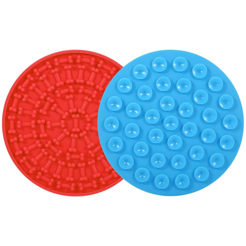 2-Pack: Dog Lick Pad Pet Shower Grooming Slow Feeder Distraction Mat Pet Supplies - DailySale