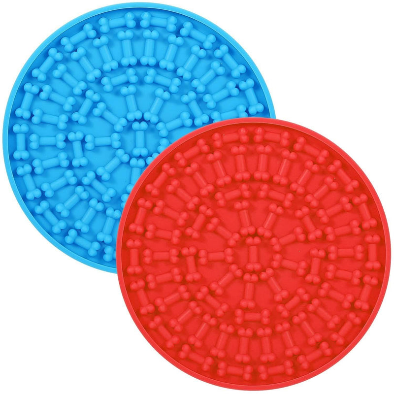 2-Pack: Dog Lick Pad Pet Shower Grooming Slow Feeder Distraction Mat Pet Supplies - DailySale