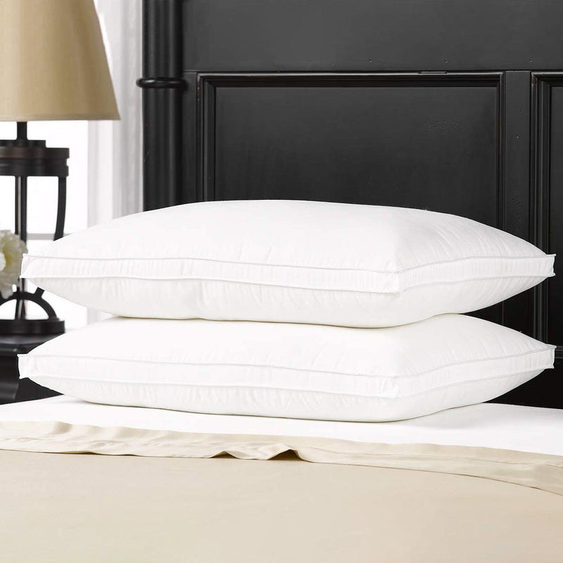 2-Pack: DownSupply Firm Gusseted Gel Fiber Pillows Bedding - DailySale