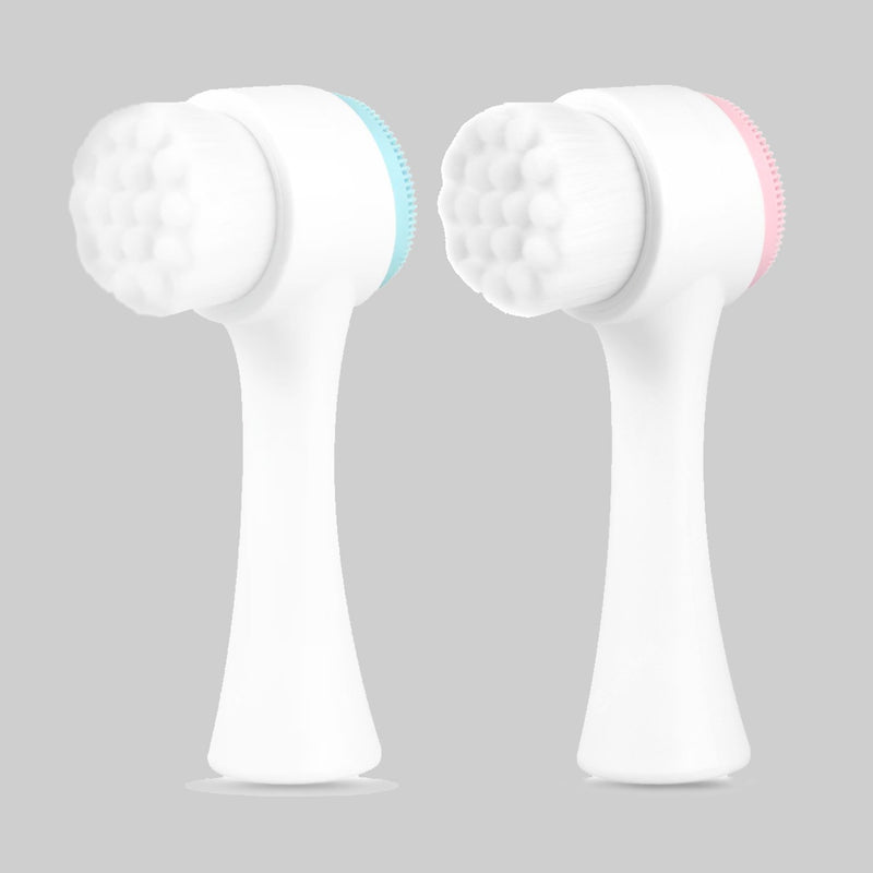 2-Pack: Dual Face Manual Facial Brush For Pore Cleansing And Exfoliating Beauty & Personal Care - DailySale