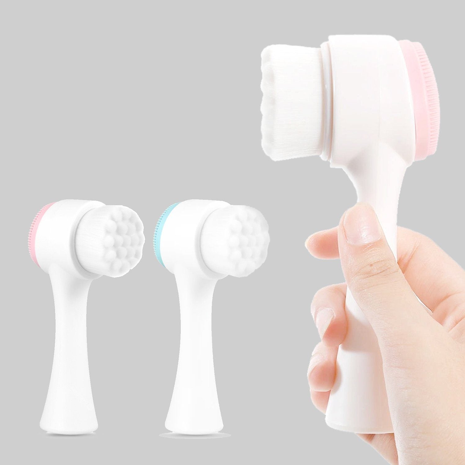 2-Pack: Dual Face Manual Facial Brush For Pore Cleansing And Exfoliating Beauty & Personal Care - DailySale