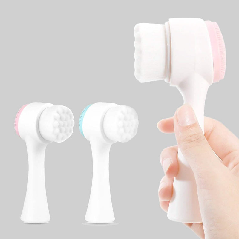 2-Pack: Dual Face Manual Facial Brush For Pore Cleansing And Exfoliating Beauty & Personal Care - DailySale