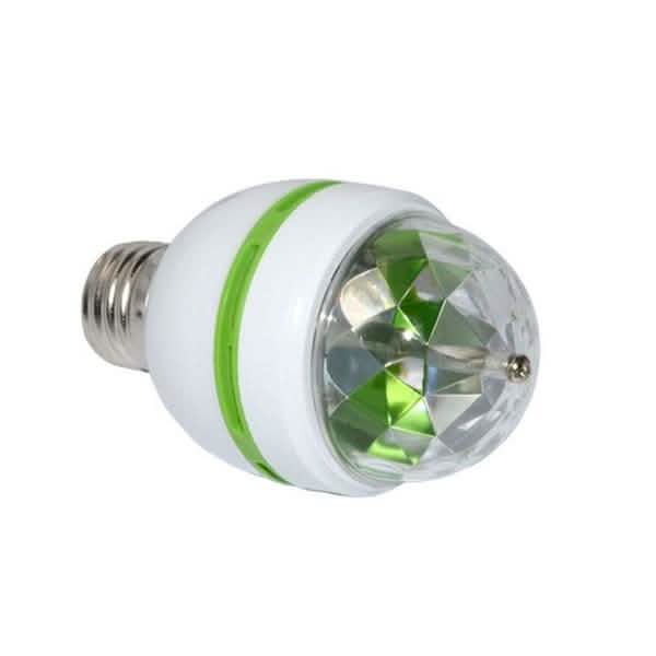 2-Pack: E27 3W Auto Rotating RGB LED Stage Light Indoor Lighting - DailySale