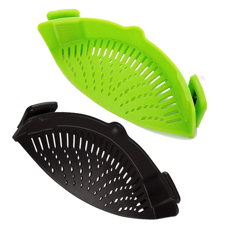 2-Pack: Easy Snap On Heat Resistance Silicone Kitchen Strainer Kitchen Tools & Gadgets - DailySale