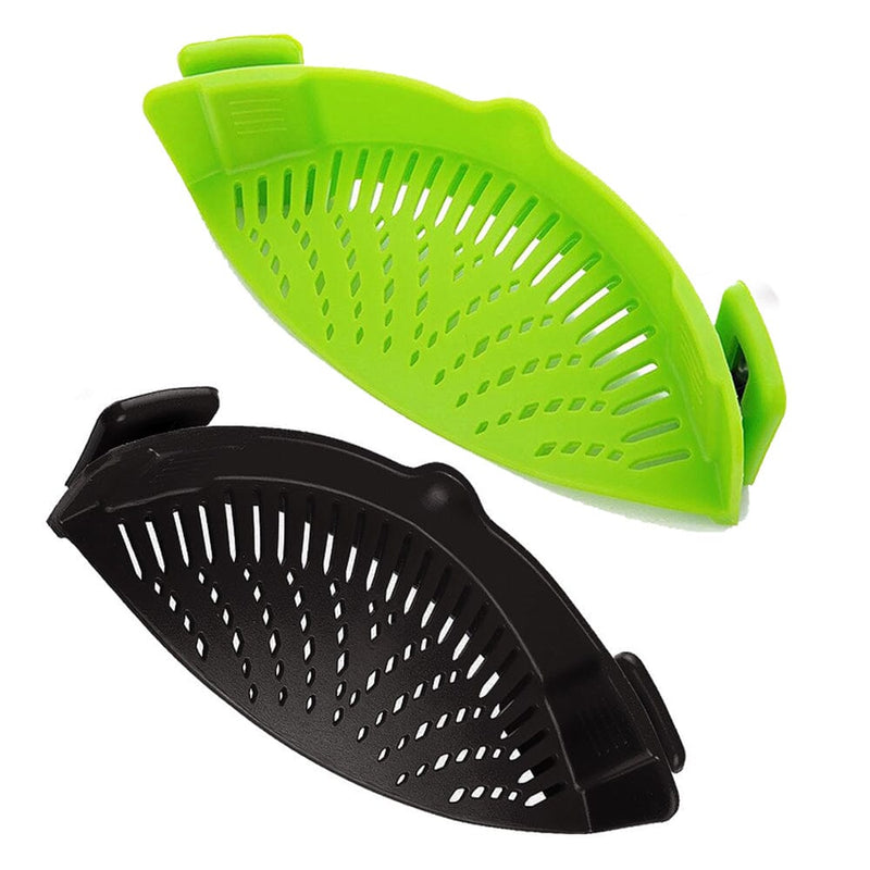 2-Pack: Easy Snap On Heat Resistance Silicone Kitchen Strainer Kitchen Tools & Gadgets - DailySale