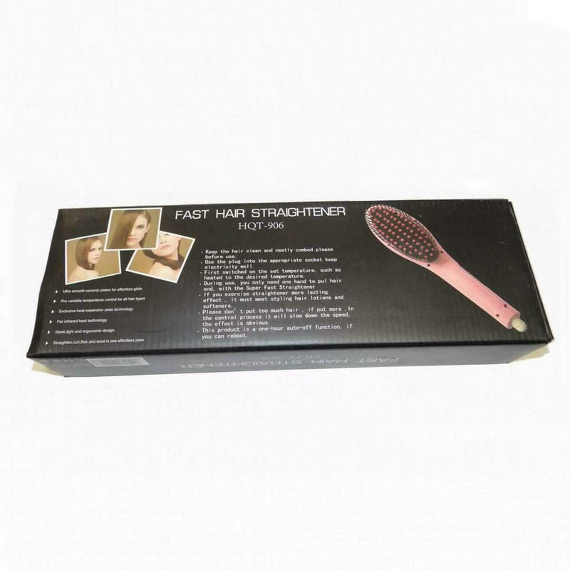 2-Pack: Electronic Fast Hair Straightener with Detangling Brush Beauty & Personal Care - DailySale