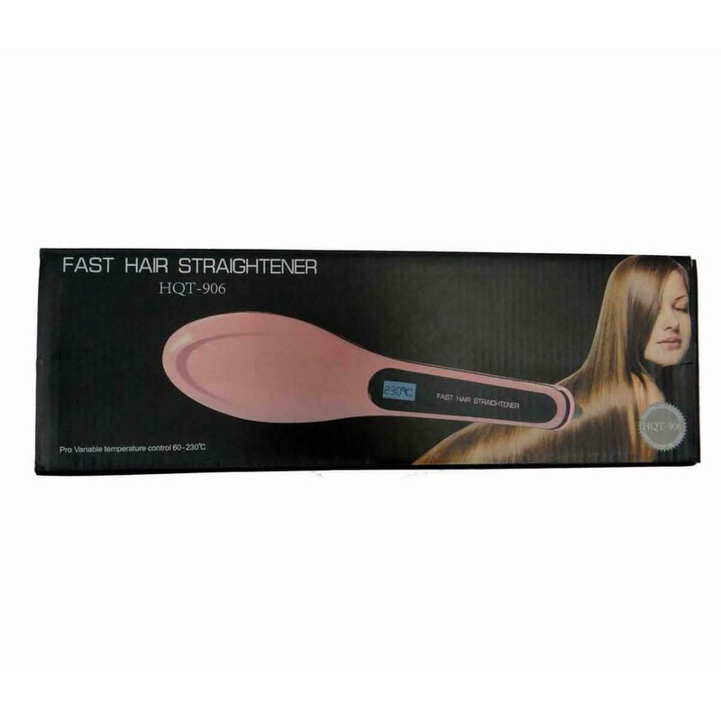 2-Pack: Electronic Fast Hair Straightener with Detangling Brush Beauty & Personal Care - DailySale