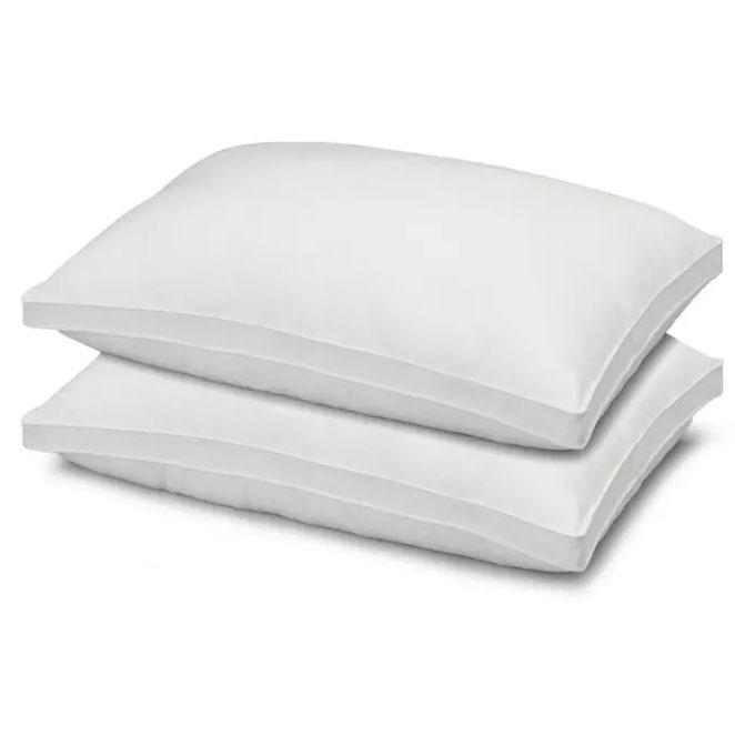 2-Pack: Ella Jayne Gusset Allergy Resistant Down-Like Fiber Pillows Bedding Standard - DailySale