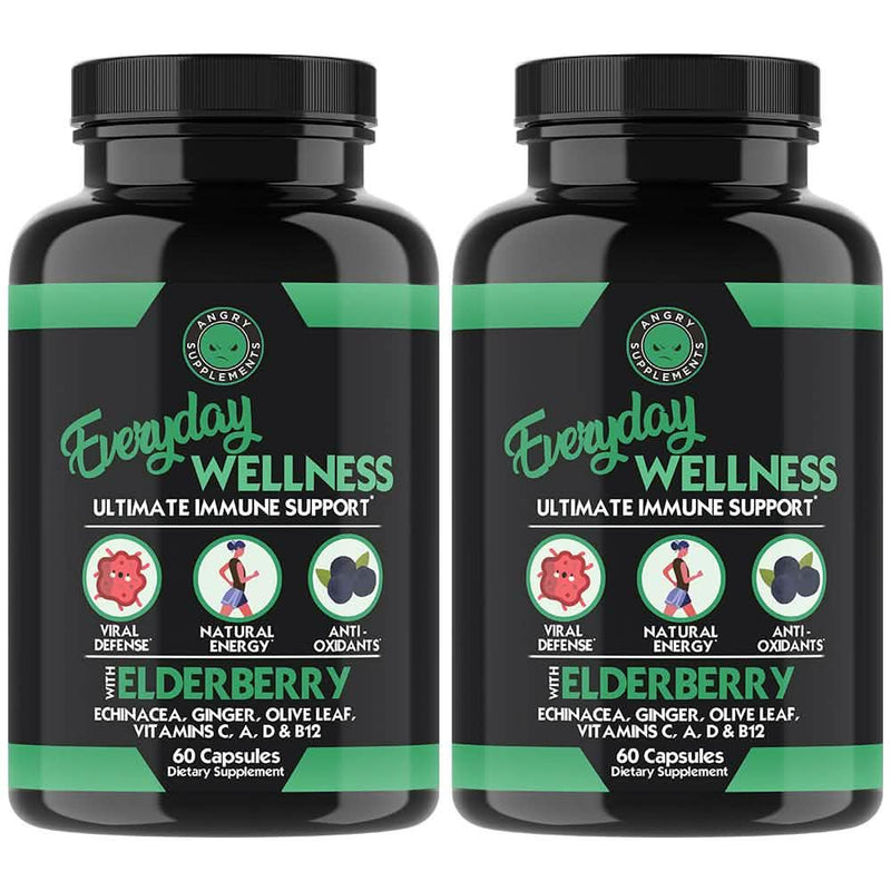 2-Pack: Everyday Wellness Immune Support with Elderberry and Vitamin C Wellness & Fitness - DailySale