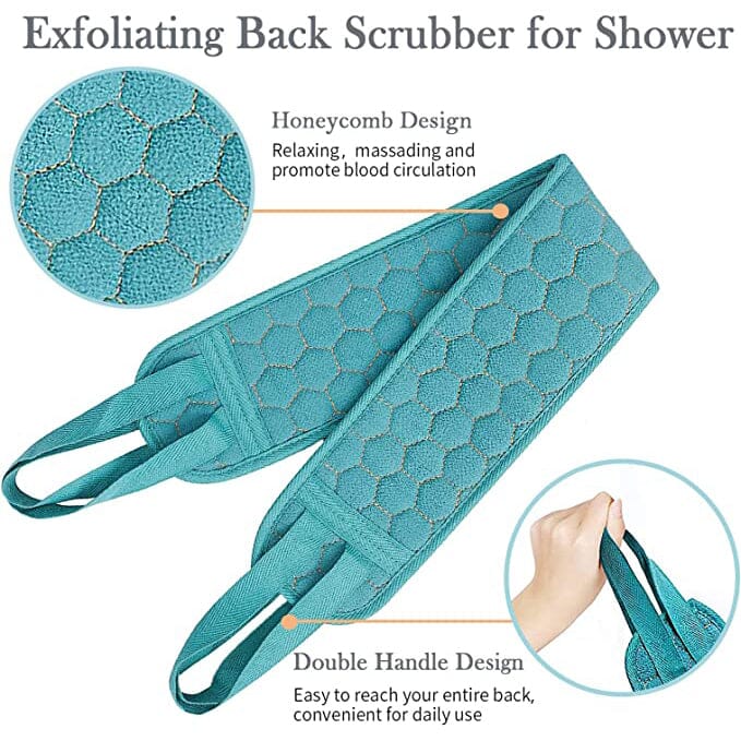 2-Pack: Exfoliating Body Scrubber Set Bath - DailySale