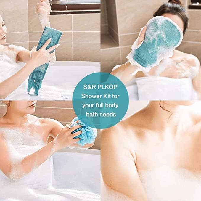 2-Pack: Exfoliating Body Scrubber Set Bath - DailySale