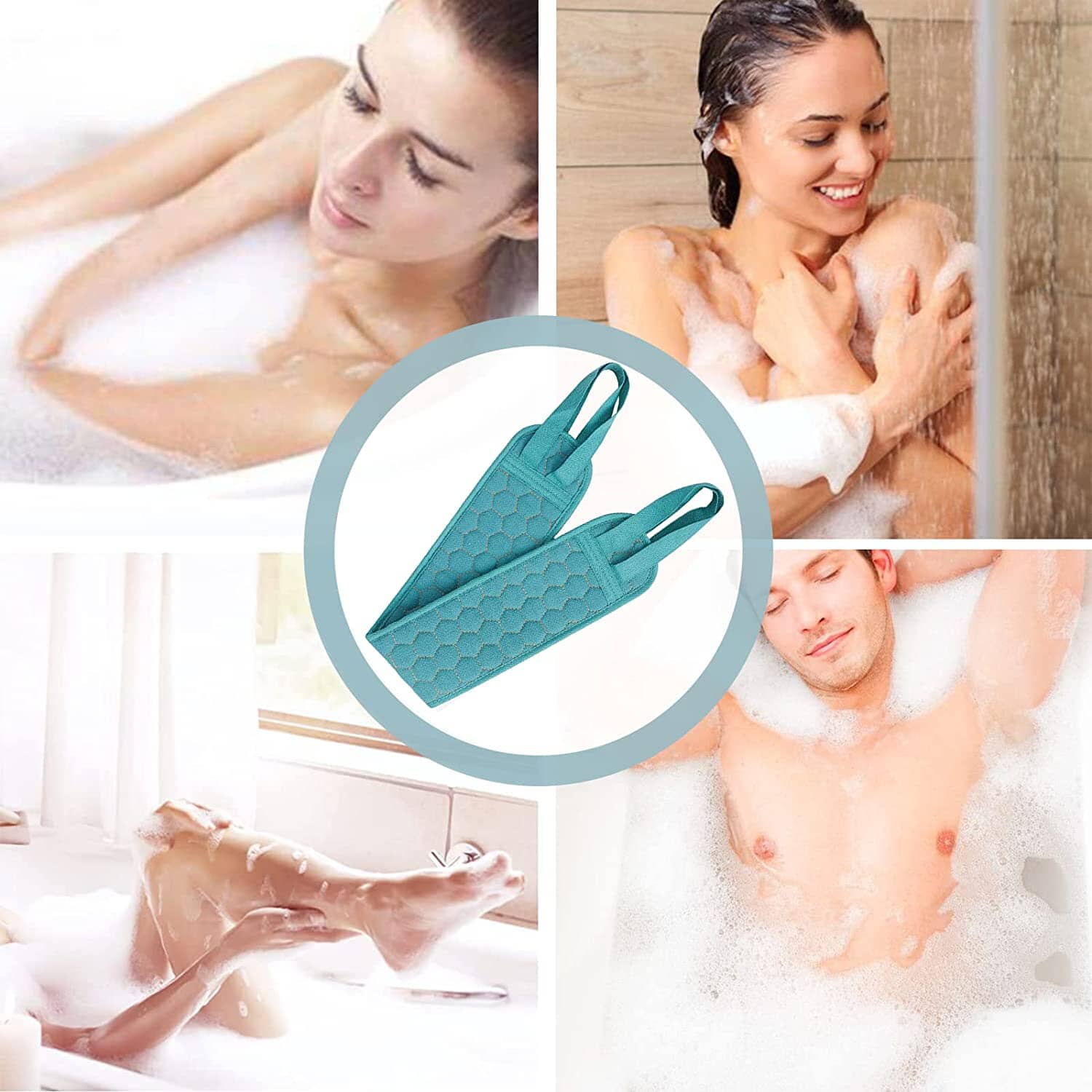 2-Pack: Exfoliating Body Scrubber Set Bath - DailySale