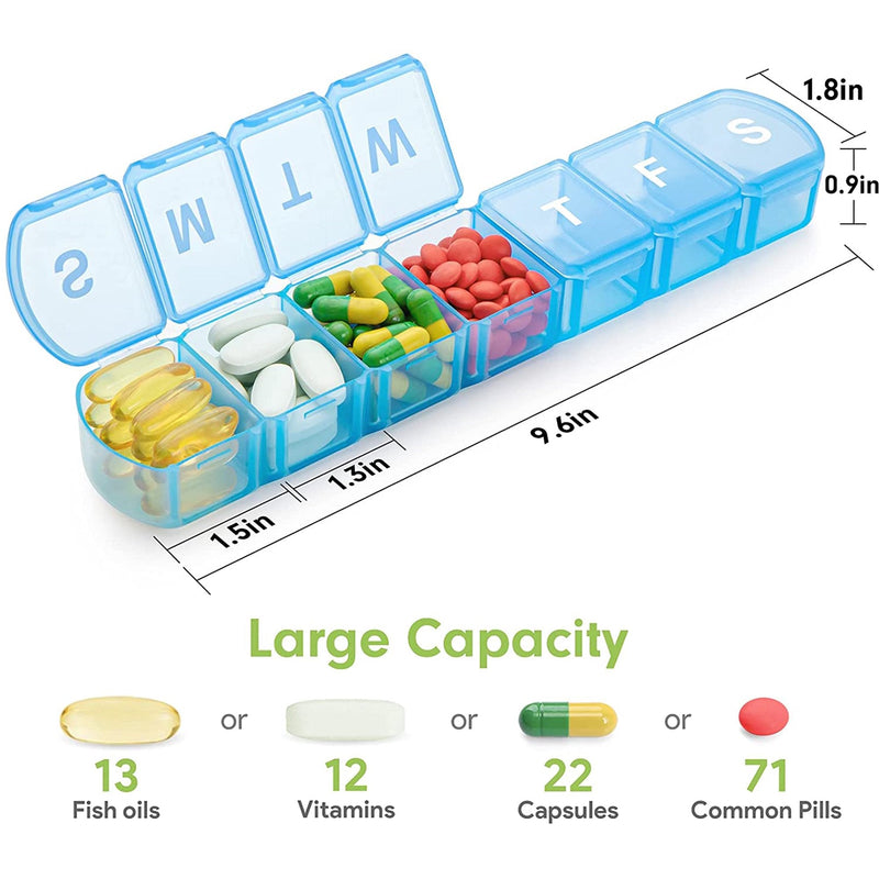 2-Pack: Extra Large Weekly Pill Organizer Wellness - DailySale