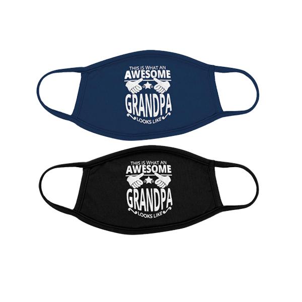 2-Pack: Fabric Non-Medical Dad Masks Wellness & Fitness Awesome Grandpa - DailySale
