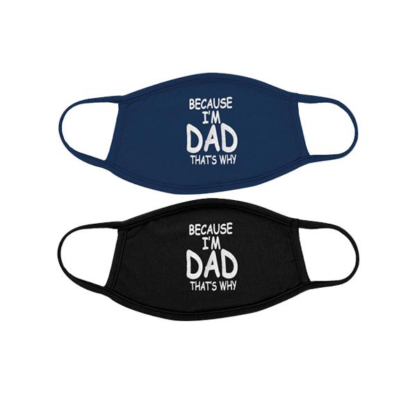 2-Pack: Fabric Non-Medical Dad Masks Wellness & Fitness Because I'm Dad - DailySale