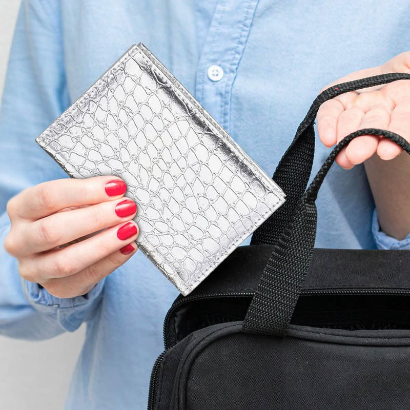 2-Pack: Faux Crocodile Leather Bling CDC Vaccination Card Immunization Record Protector Holder Passport Bags & Travel - DailySale