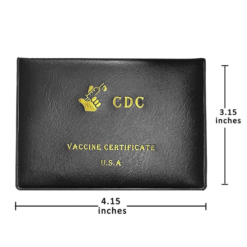 2-Pack: Faux Leather CDC Vaccination Card Immunization Record Protector Holder Everything Else - DailySale