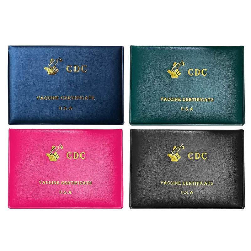 2-Pack: Faux Leather CDC Vaccination Card Immunization Record Protector Holder Everything Else - DailySale