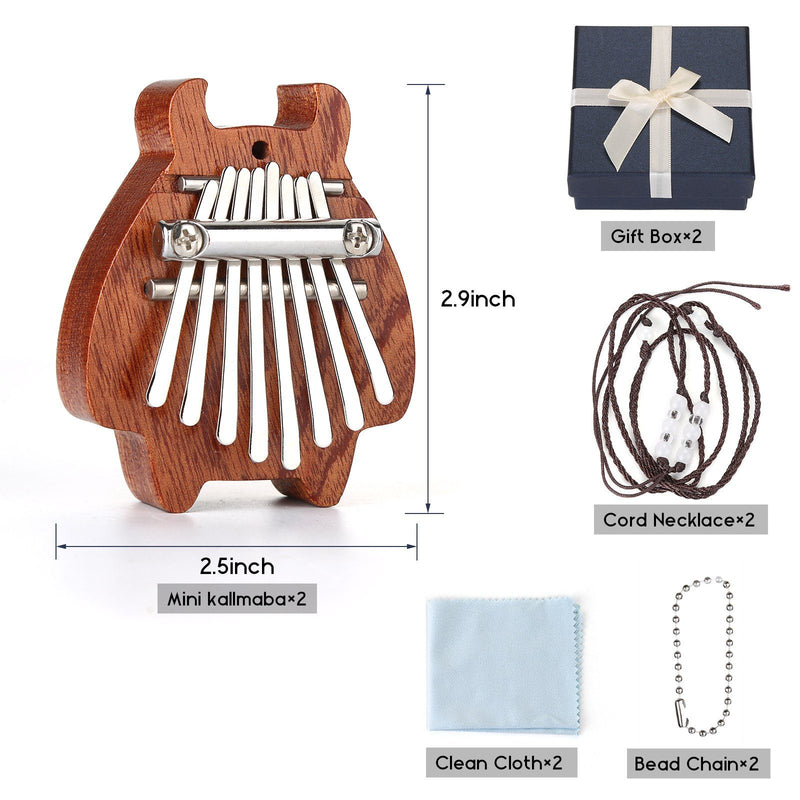 2-Pack: Finger Thumb Piano Mini Kalimba with 8 Keys Toys & Games - DailySale