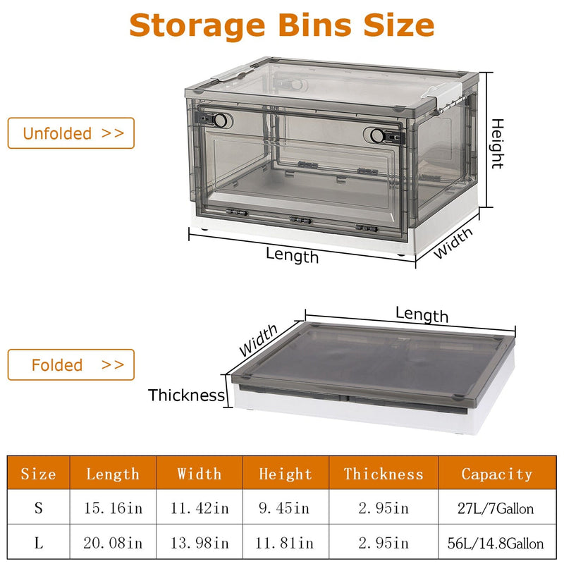 2-Pack: Foldable Storage Bins Collapsible Storage Box Organizer Closet & Storage - DailySale