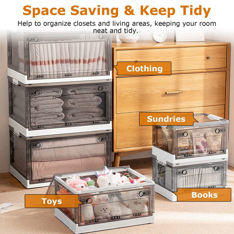 2-Pack: Foldable Storage Bins Collapsible Storage Box Organizer Closet & Storage - DailySale