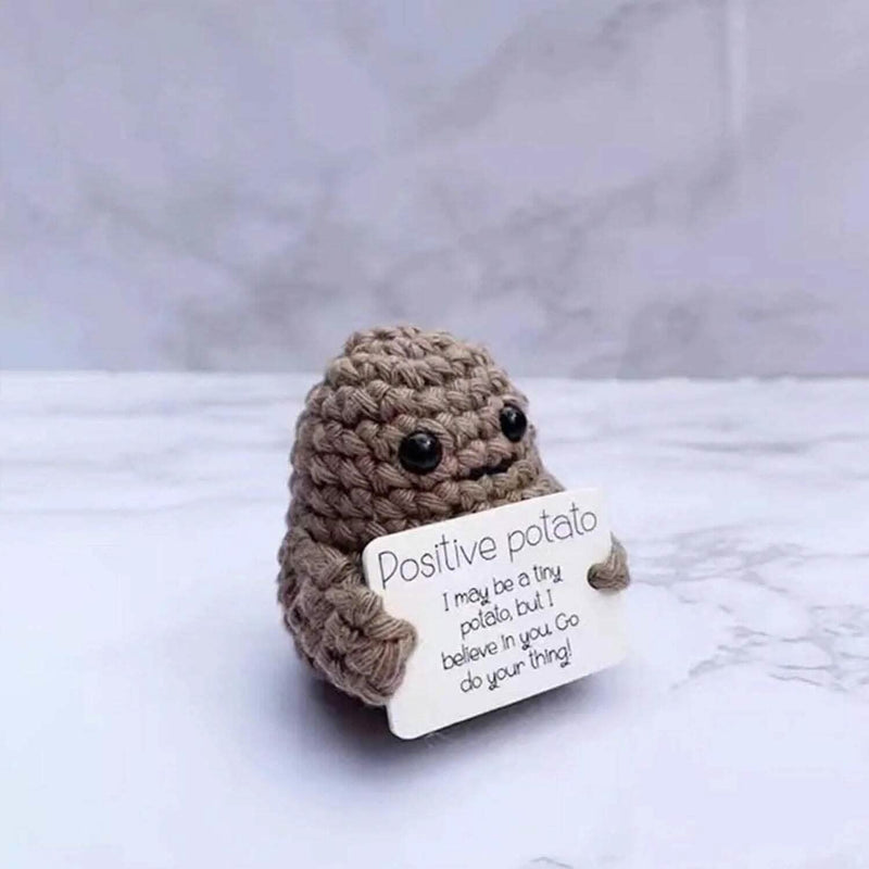 2-Pack: Funny Positive Potato Cute Wool Knitting Doll Furniture & Decor - DailySale