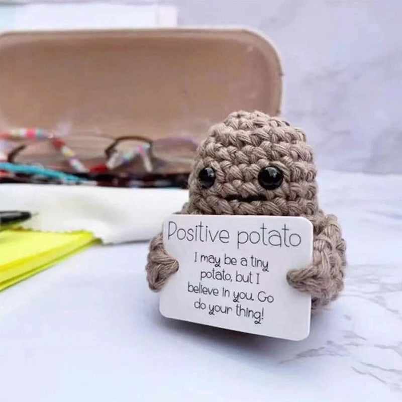2-Pack: Funny Positive Potato Cute Wool Knitting Doll Furniture & Decor - DailySale