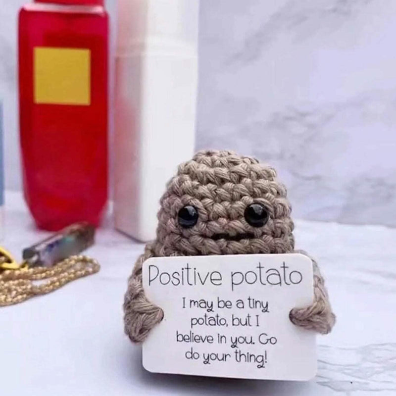 2-Pack: Funny Positive Potato Cute Wool Knitting Doll Furniture & Decor - DailySale